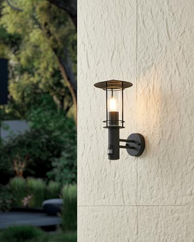 eglo-lisio-1-wandlampe-innen-e27-ip44-schwarz-klar-36-cm image 5