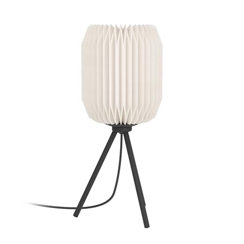 eglo-belgrave-stativ-tischlampe-e27-schwarz-wei-japandi-44-cm image 8