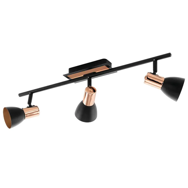 eglo-barnham-led-deckenleuchte-3-flammig-deckenstrahler-metall-schwarz-kupfer-58 image 1