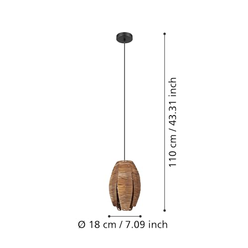 eglo-mongu-1-pendelleuchte-18-cm-bast-natur-schwarz-e27 image 8