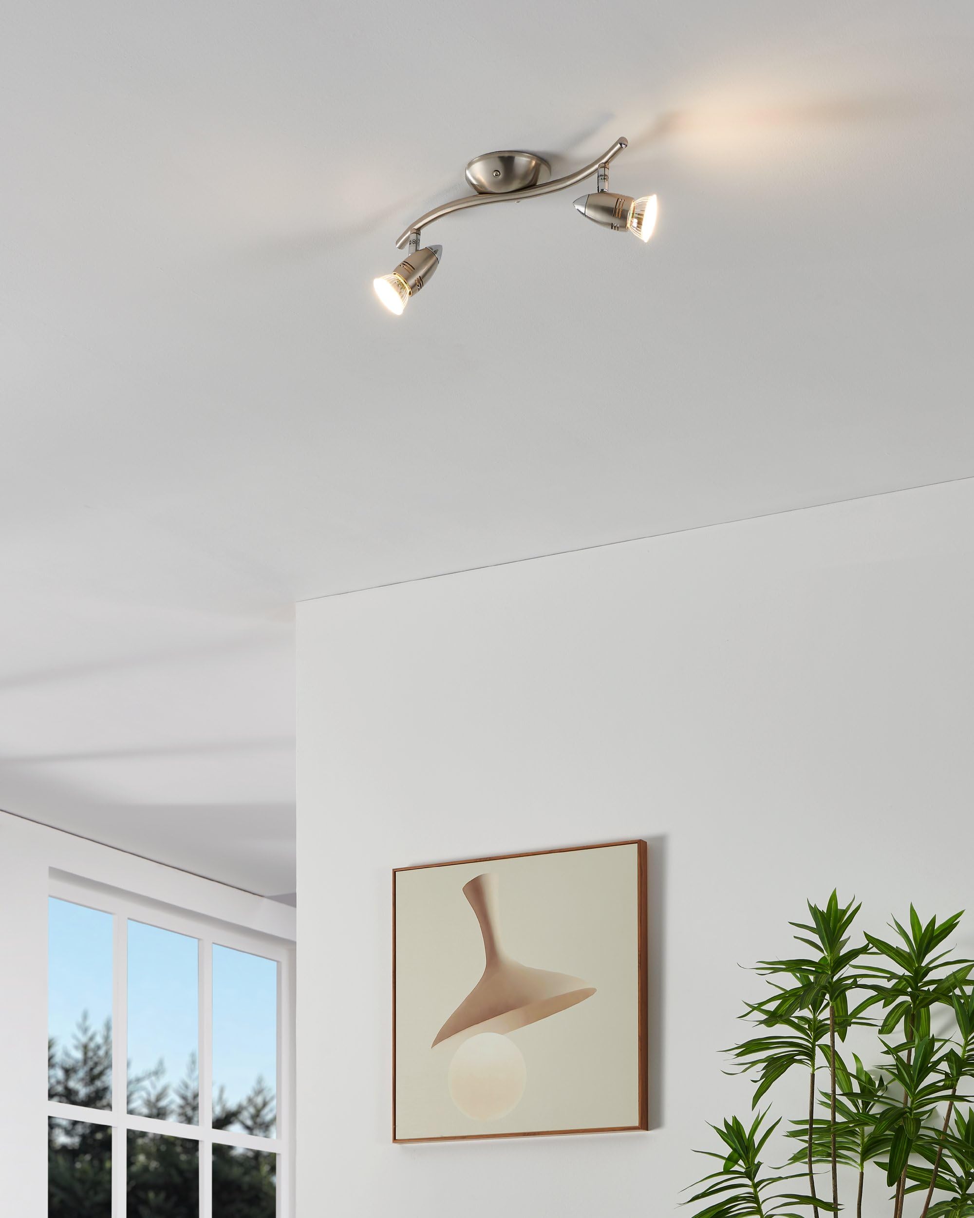 eglo-magnum-led-deckenstrahler-2-flammig-nickel-matt-chrom-gu10-warmwei image 3