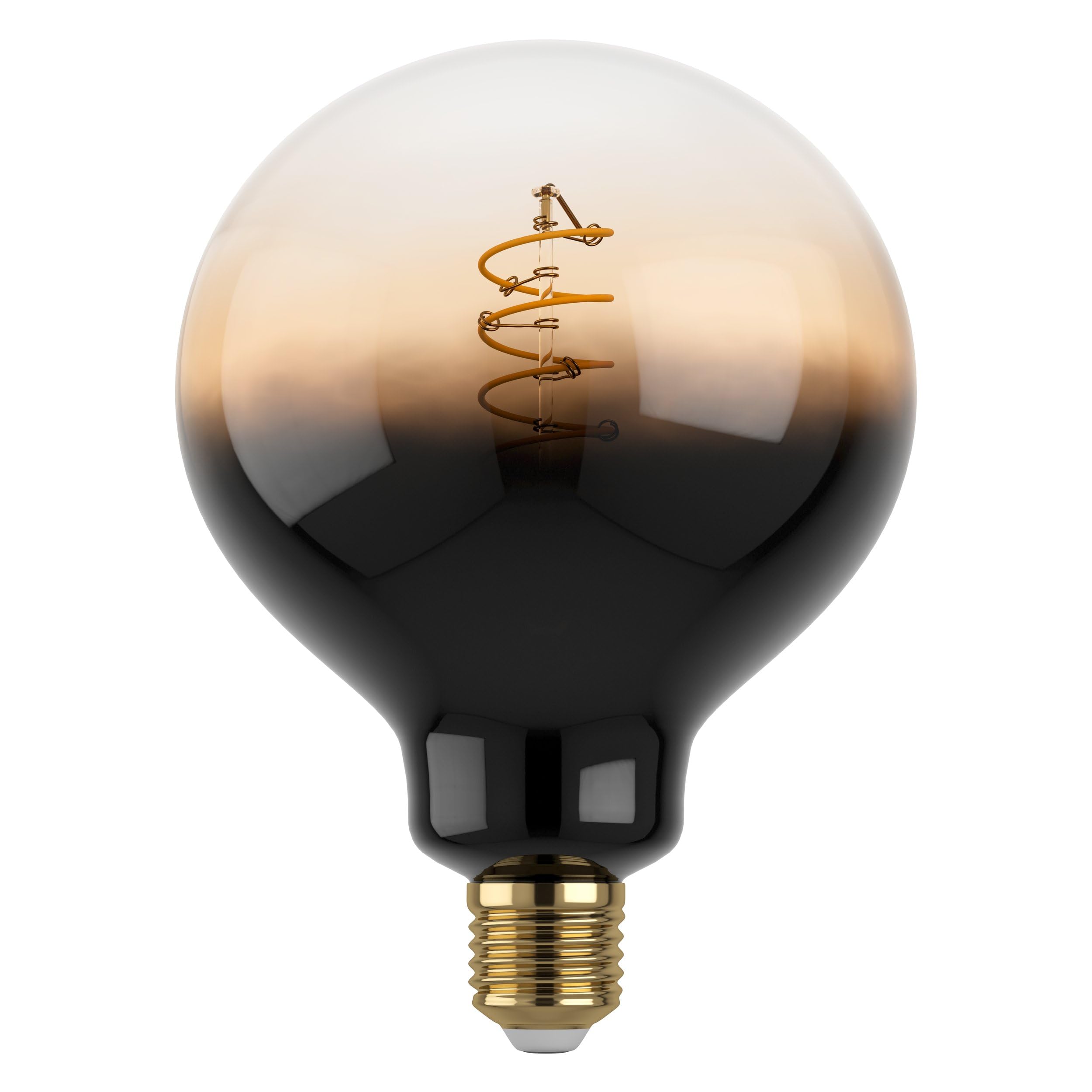 eglo-e27-globe-spiral-led-retro-gl-hbirne-g125-sand-schwarz-dimmbar-4-w-1700-k image 1