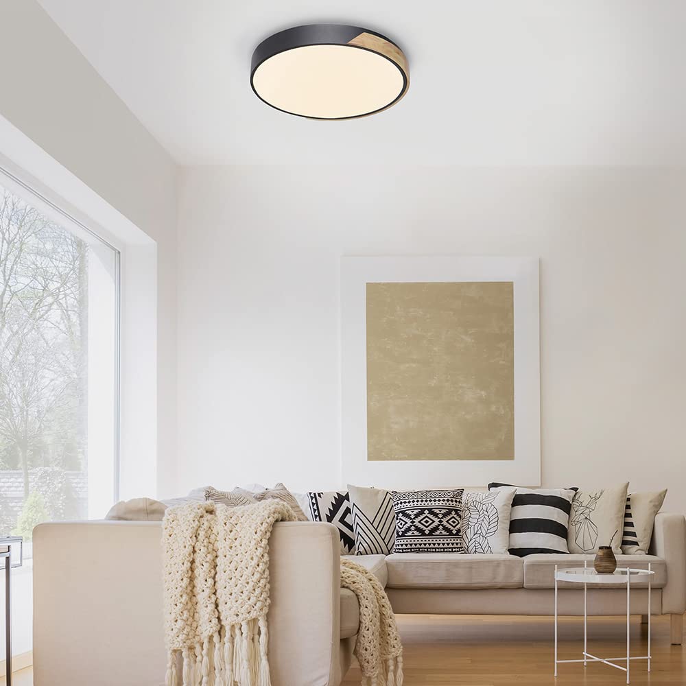paul-neuhaus-q-nemo-led-deckenleuchte-schwarz-holz-eiche-cct-zigbee image 2