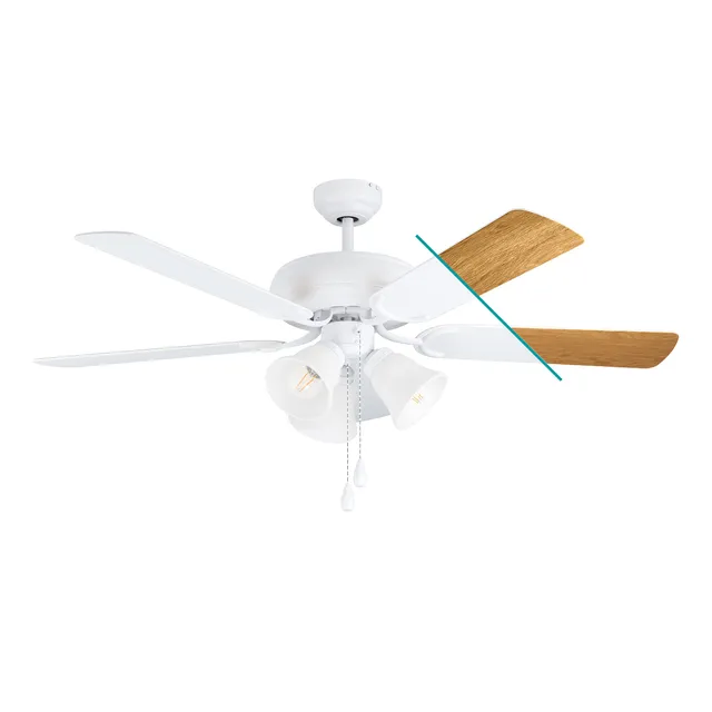 eglo-las-palmas-deckenventilator-mit-licht-132-cm-wei-eiche image 1