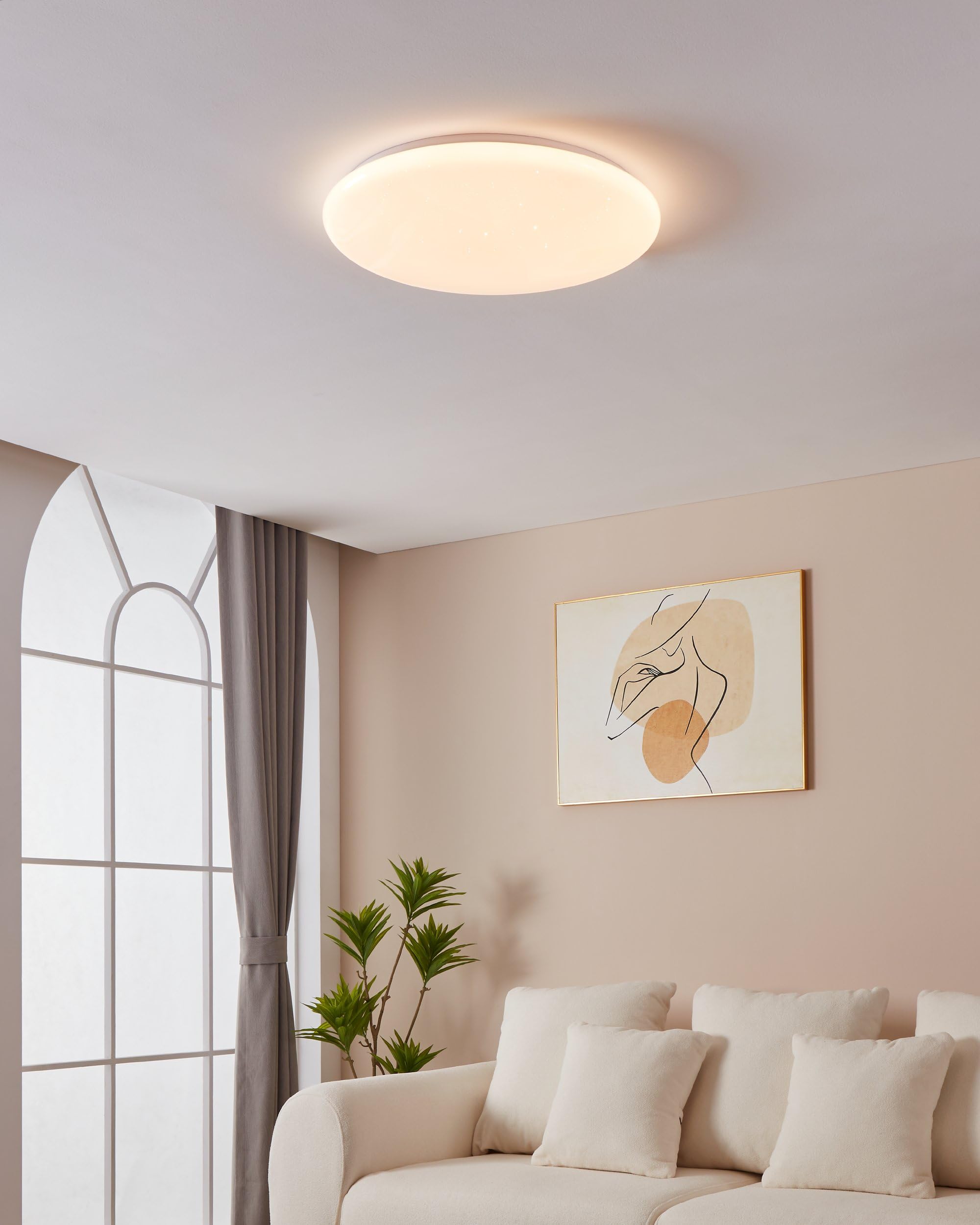 eglo-giron-s-led-deckenleuchte-57-cm-dimmbar-mit-fernbedienung-sterneneffekt-cct image 2