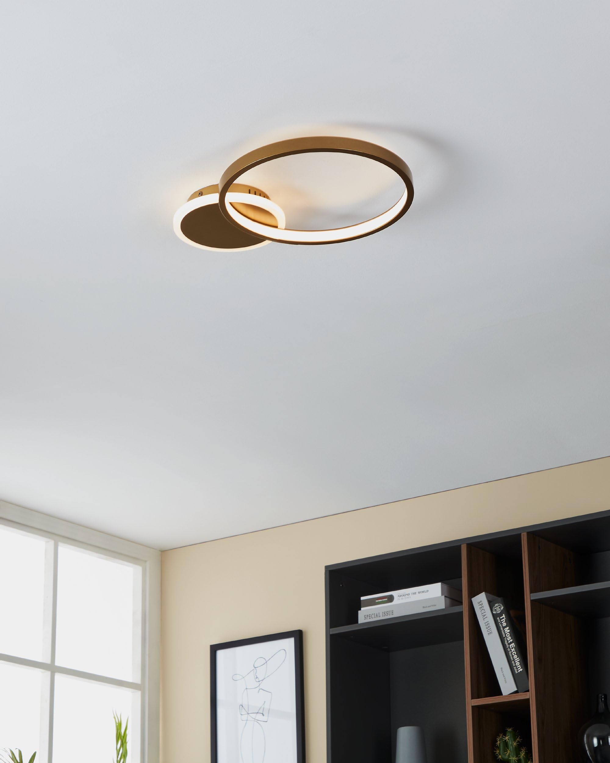 eglo-gafares-led-deckenleuchte-rund-wei-gold-dimmbar-mit-fernbedienung image 4