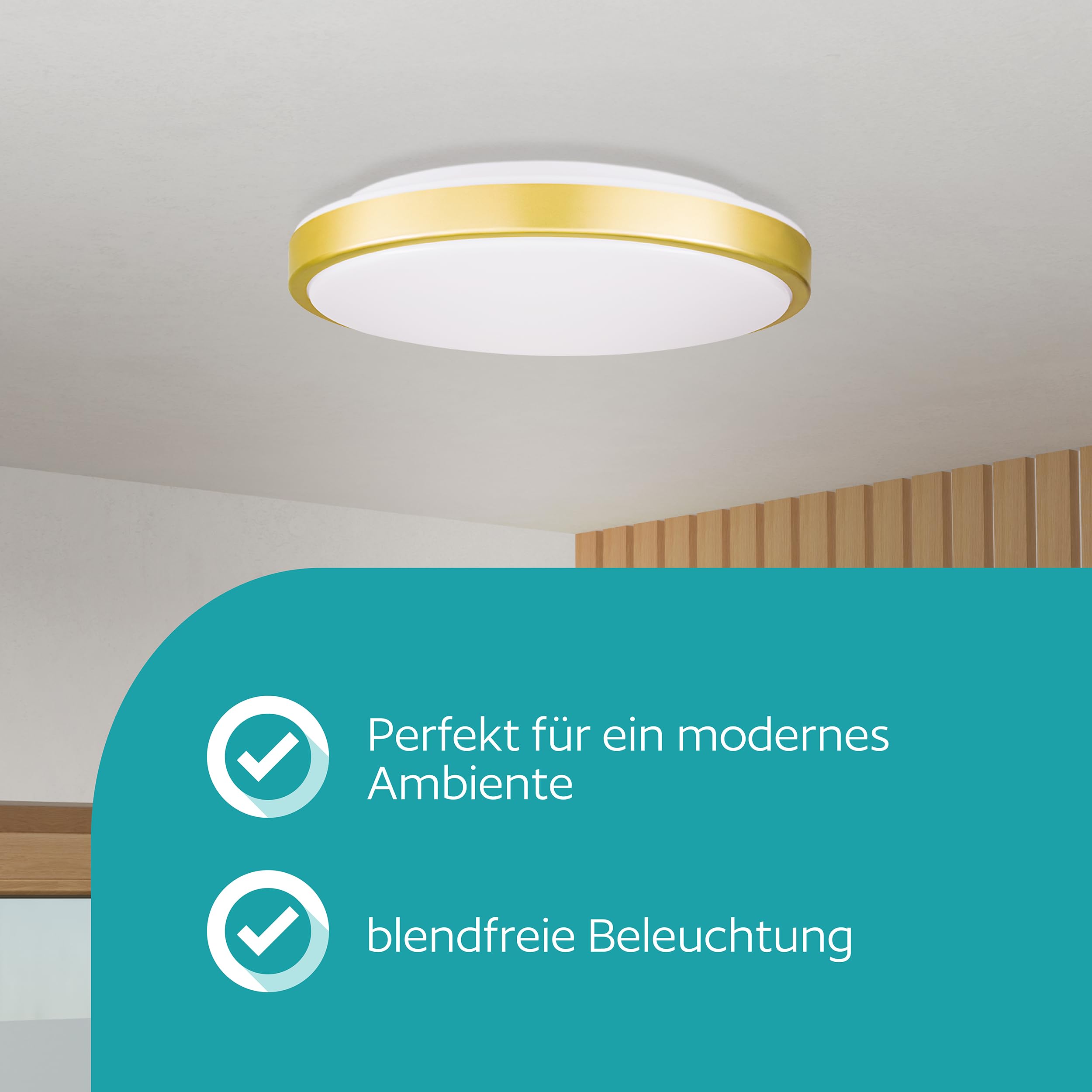 eglo-lezuza-led-deckenleuchte-rund-32-5-cm-wei-mit-messing-ring-warmwei image 2
