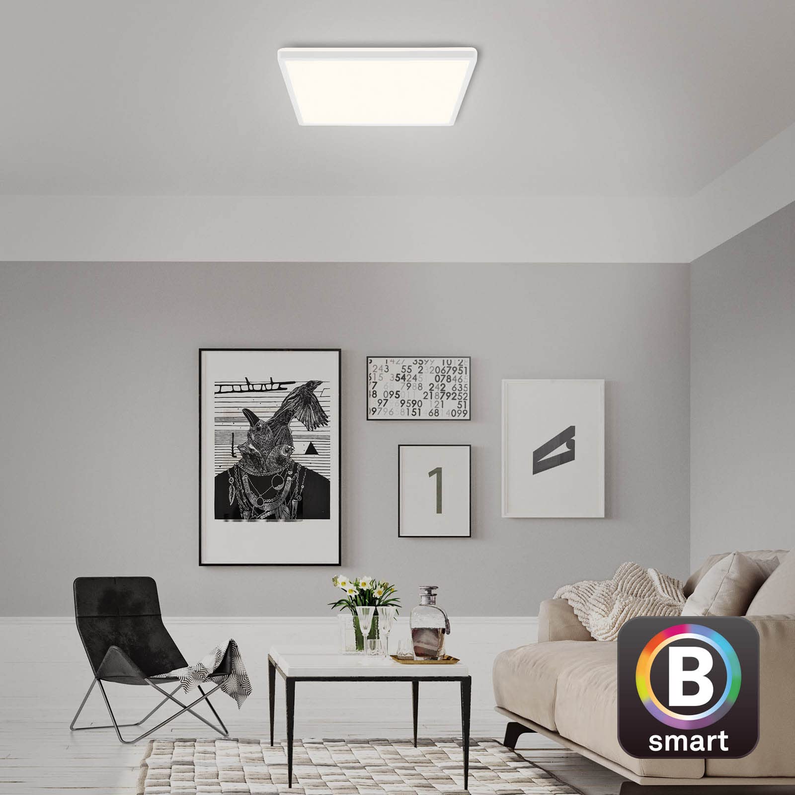 briloner-smart-home-led-deckenlampe-flach-42x42-cm-wei-mit-alexa-fernbedienung-u image 7