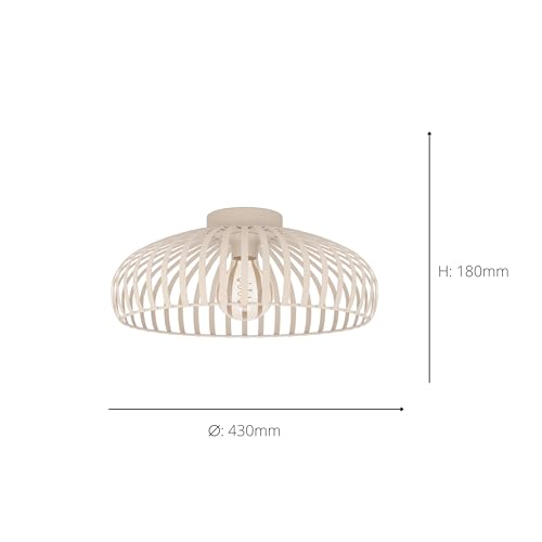 eglo-mogano-3-deckenlampe-43-cm-metall-deckenleuchte-beige-e27 image 6