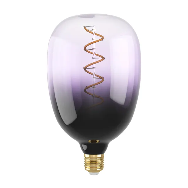 eglo-xxl-e27-led-spiral-gl-hbirne-t120-dimmbar-4w-violett-schwarz-1800k image 1
