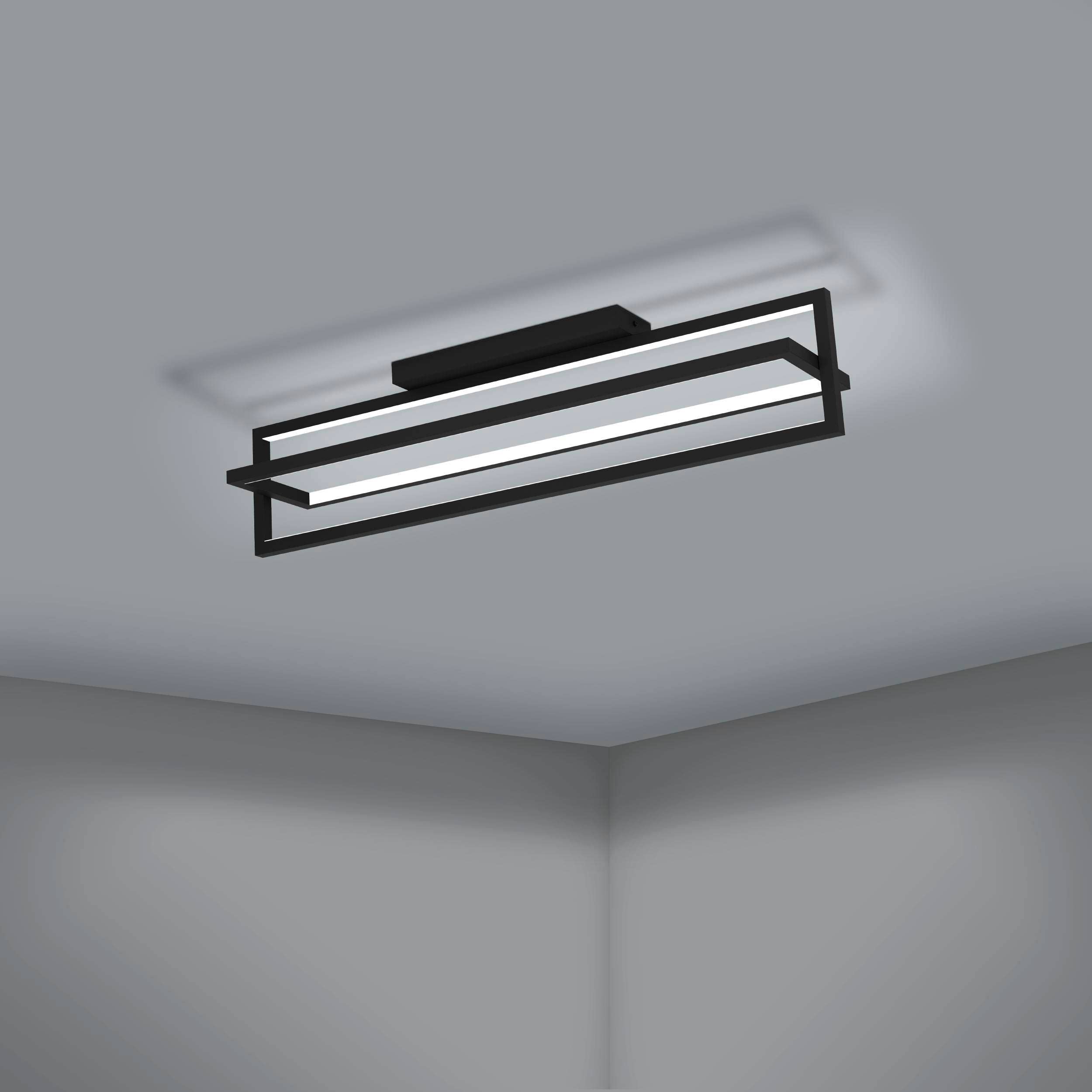 eglo-siberia-led-deckenleuchte-78x16-cm-schwarz-wei-dimmbar-mit-fernbedienung image 5