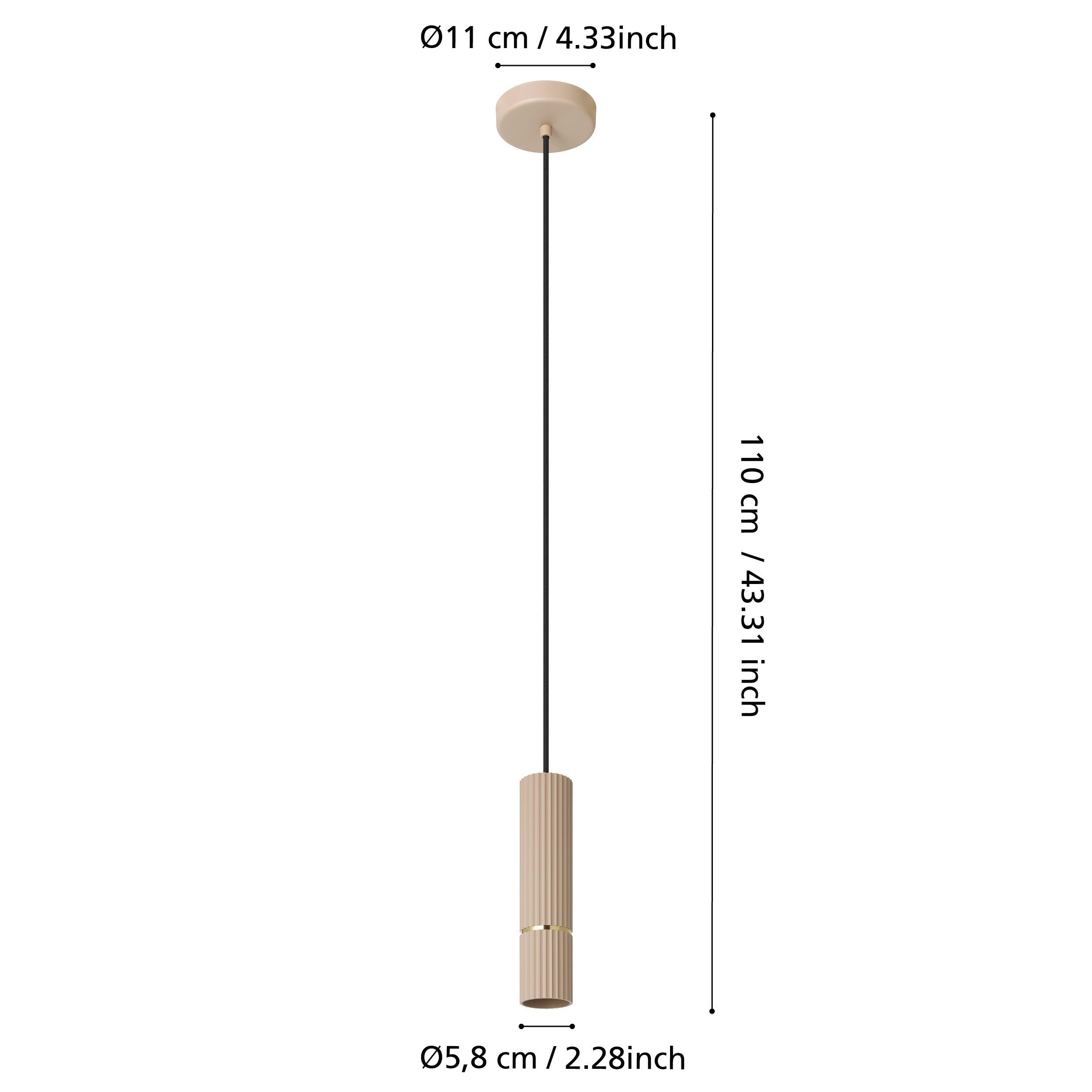 eglo-caminia-led-pendelleuchte-gu10-beige-gold-h110cm-6cm image 5