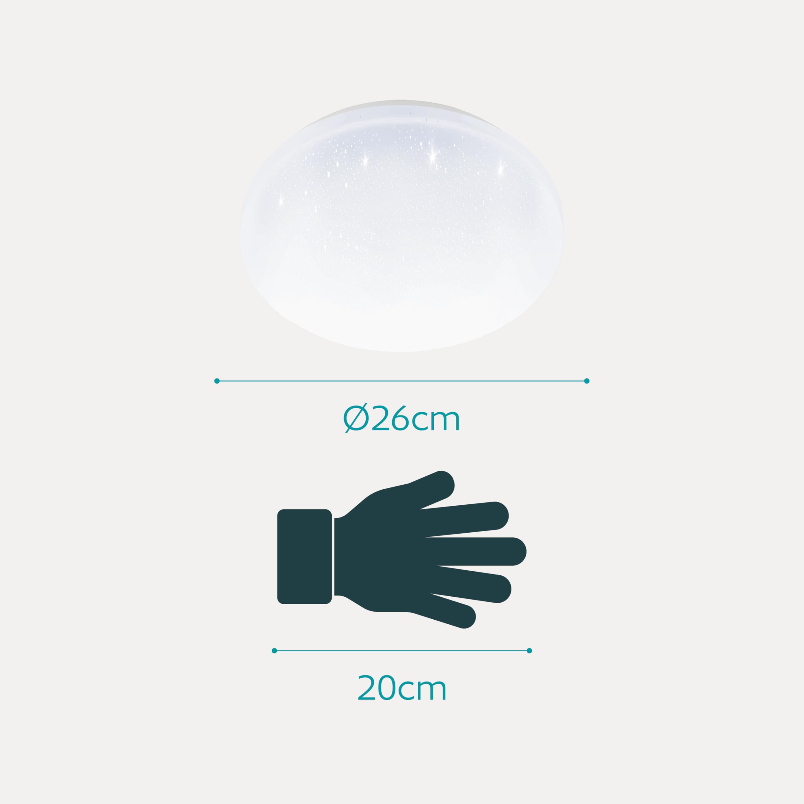 eglo-pogliola-e-led-deckenleuchte-rund-26-cm-wei-mit-kristall-effekt image 5
