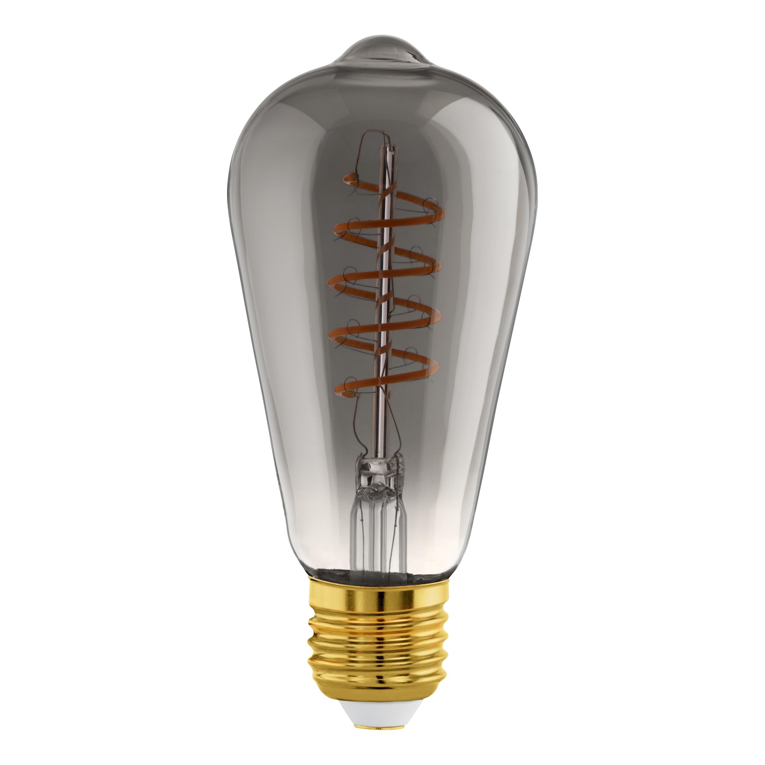eglo-spiral-e27-led-gl-hbirne-vintage-st64-schwarz-transparent-dimmbar image 1