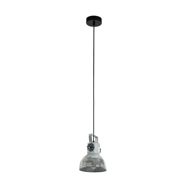 eglo-barnstaple-pendellampe-e27-vintage-industrial-stahl-used-look-schwarz-17-5- image 1