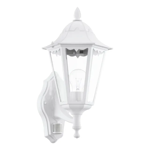 eglo-navedo-1-flammige-au-en-wandlampe-mit-bewegungsmelder-wei-e27-ip44 image 1