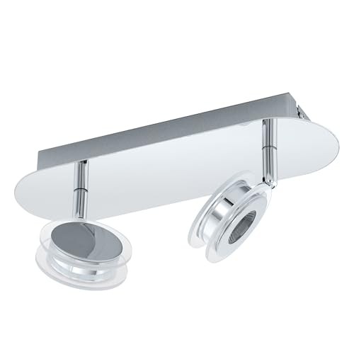eglo-sarolo-led-deckenstrahler-2-flammig-chrom-transparent-680-lumen-warmwei image 3