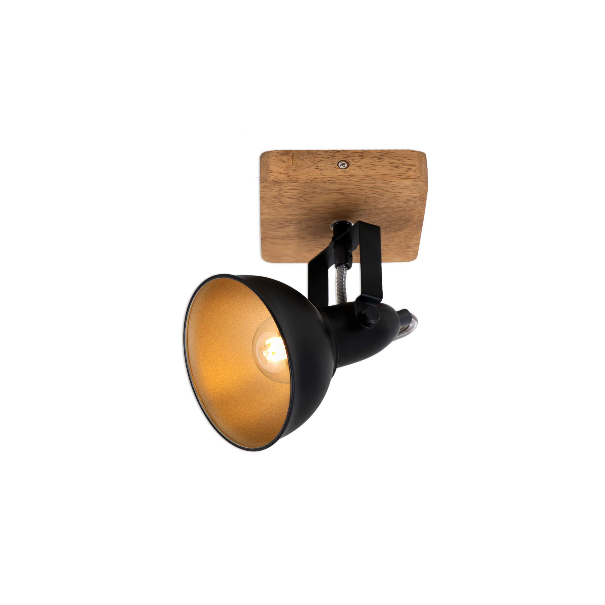 briloner-deckenstrahler-vintage-holz-schwarz-gold-4xe14-schwenkbar image 8