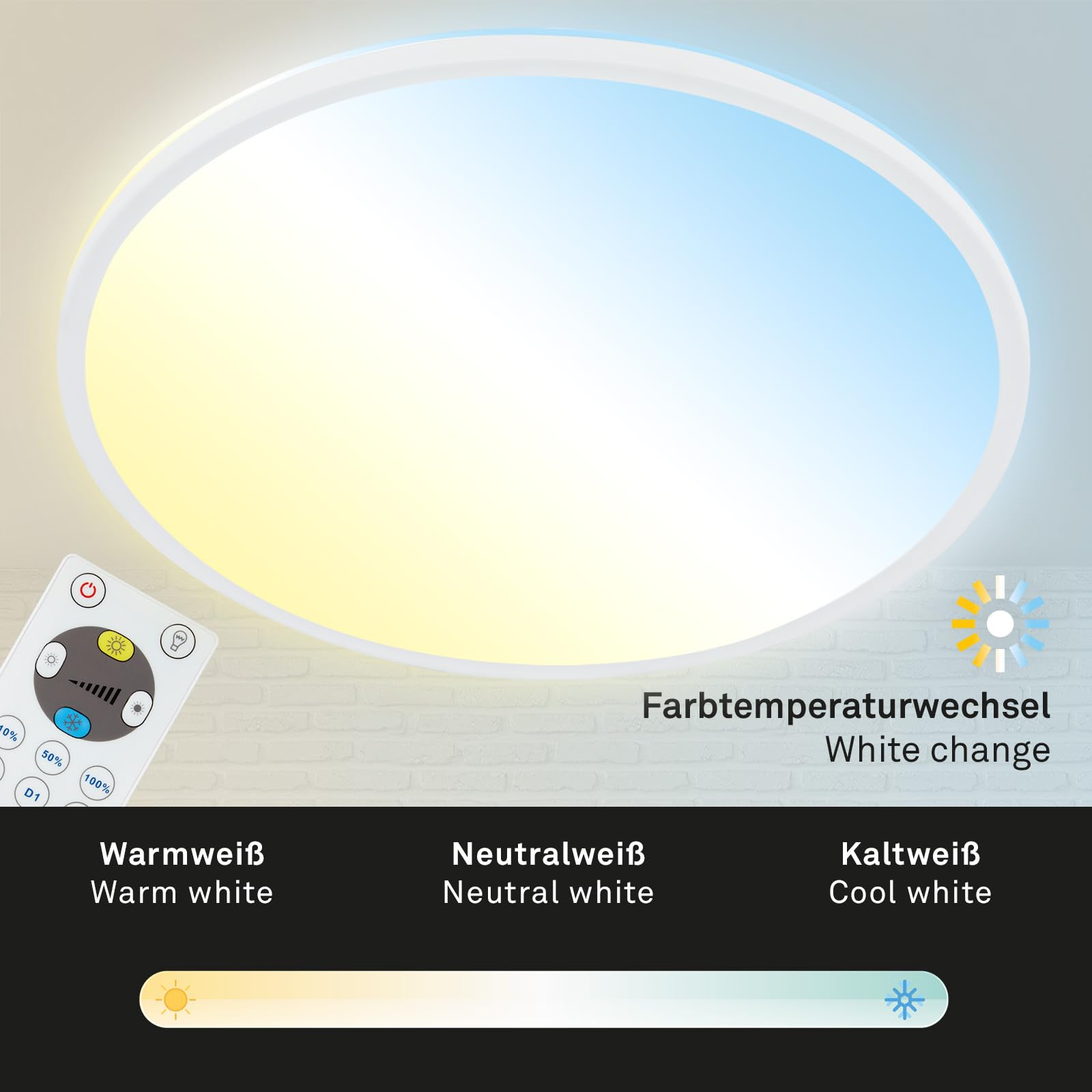 briloner-led-deckenlampe-flach-42-cm-wei-mit-fernbedienung-22w-3000-lm image 3