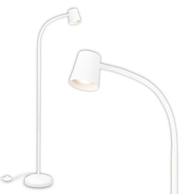 briloner-stehlampe-schwenkbar-wei-1275-mm-standleuchte-mit-fu-taster image 1