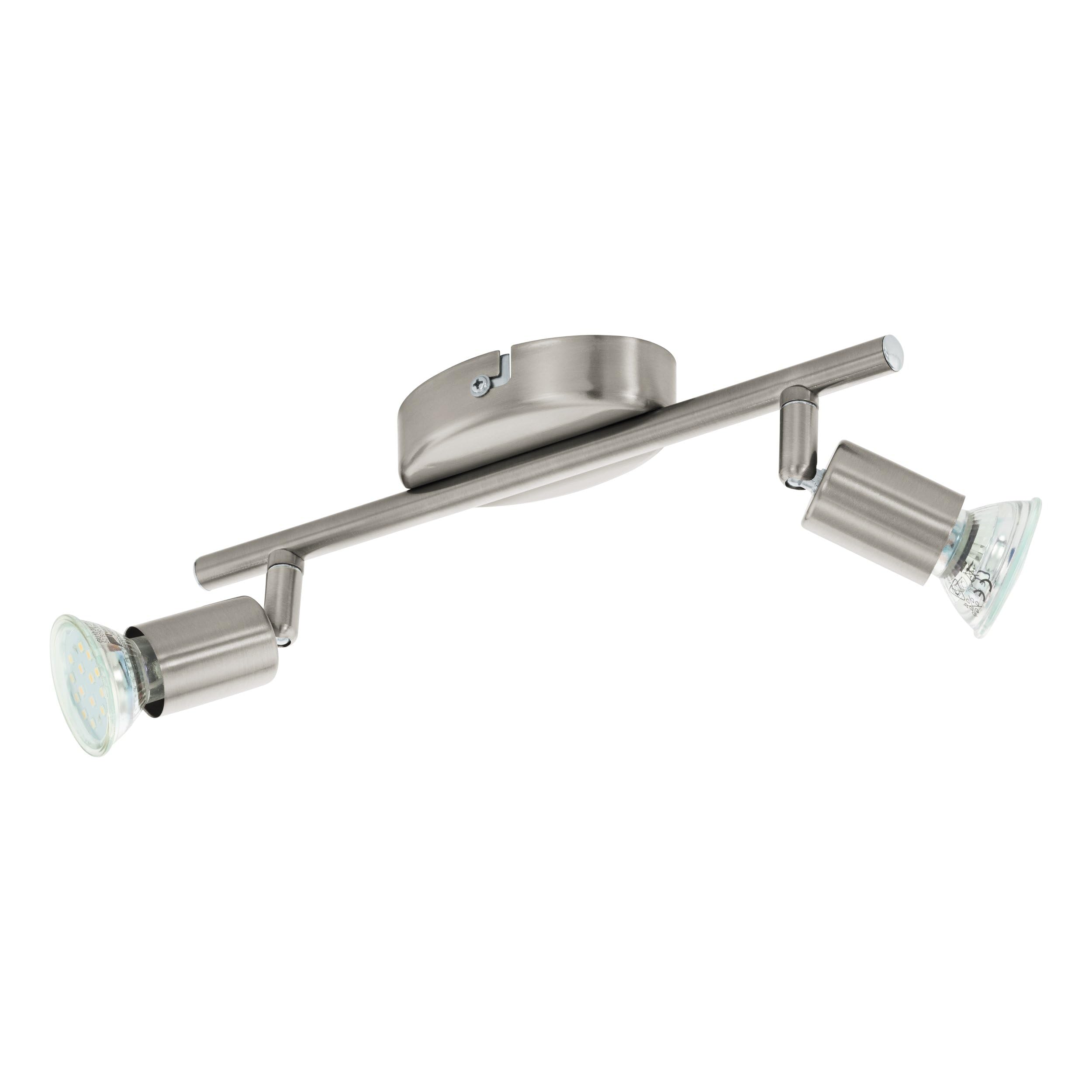 eglo-buzz-led-deckenleuchte-2-flammig-mit-gu10-spots-nickel-matt-warmwei image 1