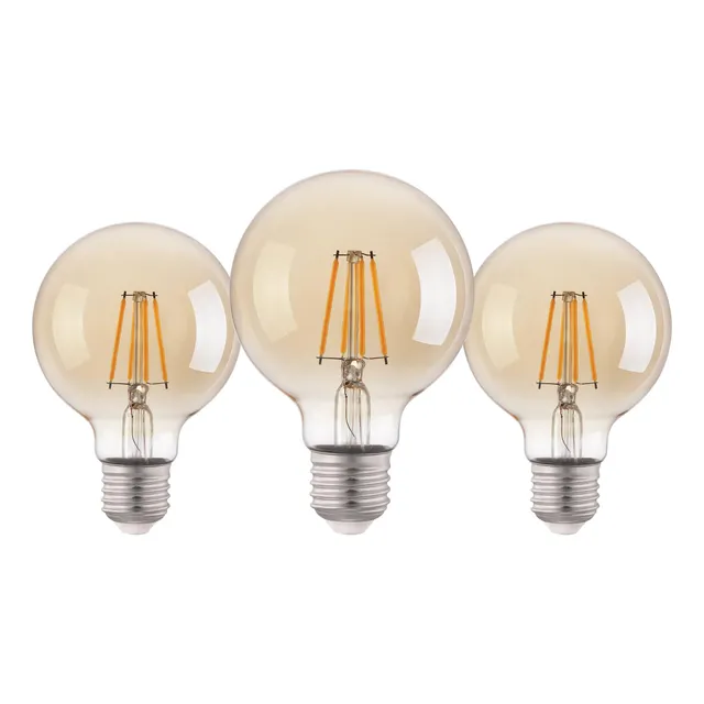 eglo-edison-vintage-3er-set-e27-led-globe-g80-amber-4w-2200k image 1