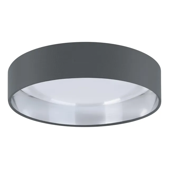 eglo-palomaro-led-stoff-deckenleuchte-rund-32-cm-anthrazit-silber-warmwei image 1