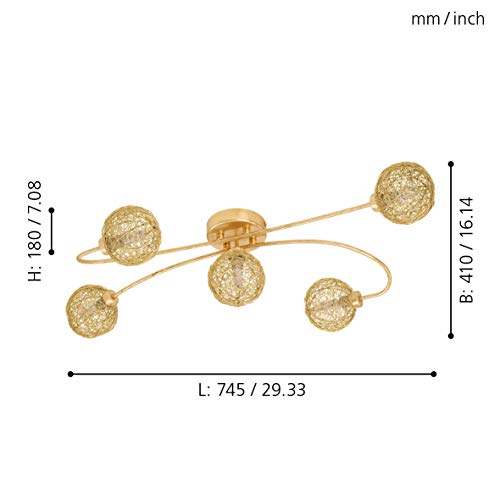 eglo-caris-led-deckenlampe-5-flammig-gold-74-5-cm-g9 image 6