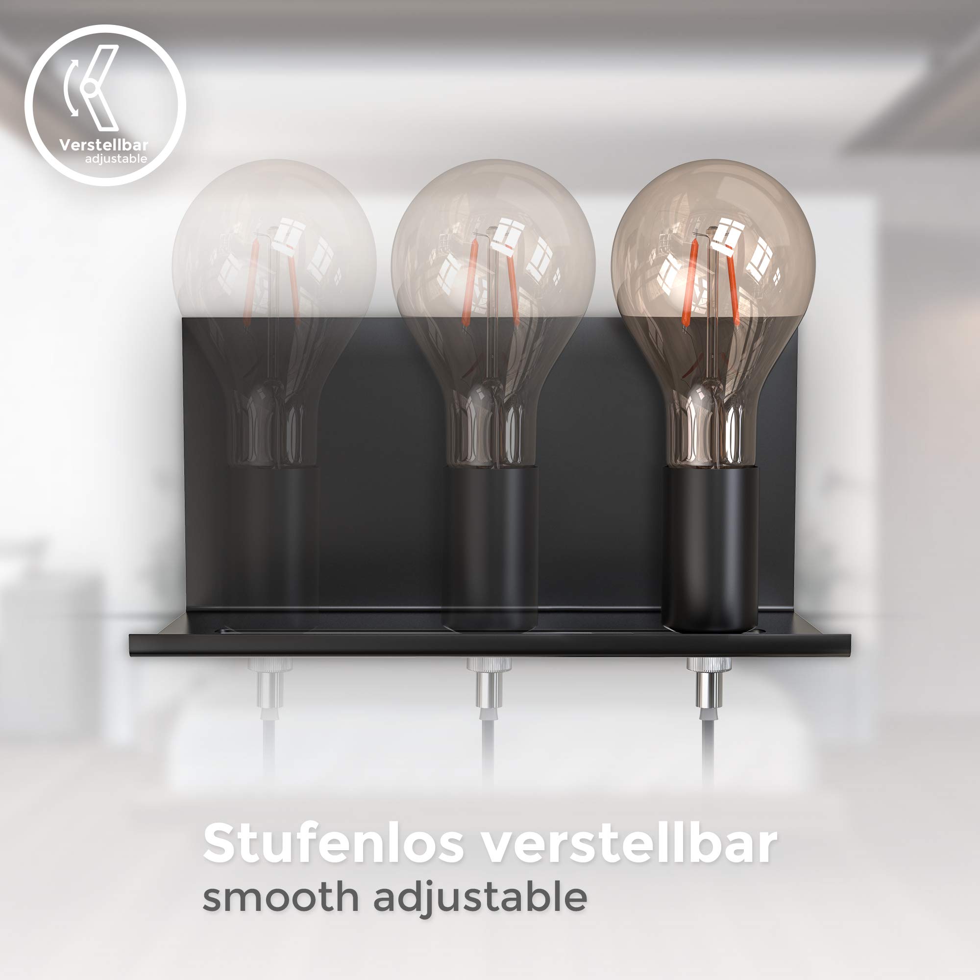 b-k-licht-wandleuchte-mit-ablage-e27-vintage-wandlampe-schwarz-25x11-5x12-cm image 7
