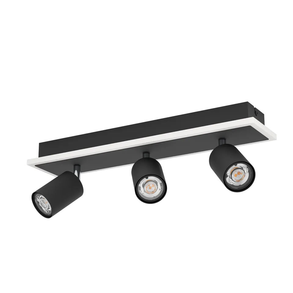 eglo-rimbocchi-1-led-deckenleuchte-46-cm-mit-3-spots-schwarz-warmwei image 1