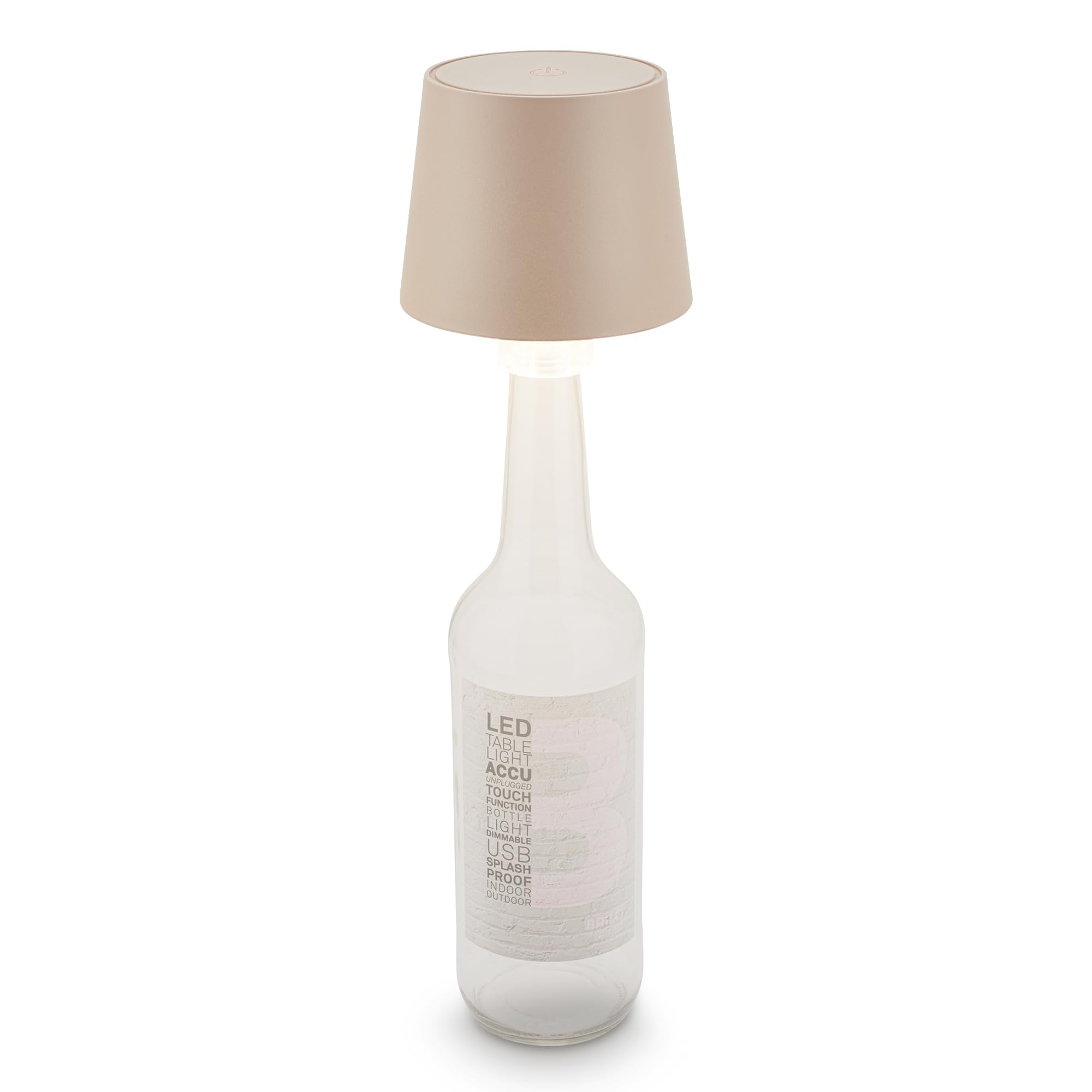 briloner-led-flaschenlampe-kabellos-touch-dimmbar-warmwei-akku-tischleuchte-beig image 1