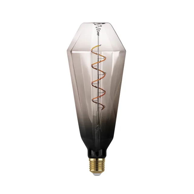 eglo-e27-xxl-spiral-led-retro-gl-hbirne-big-size-grau-schwarz-4w-1800k-dimmbar image 1