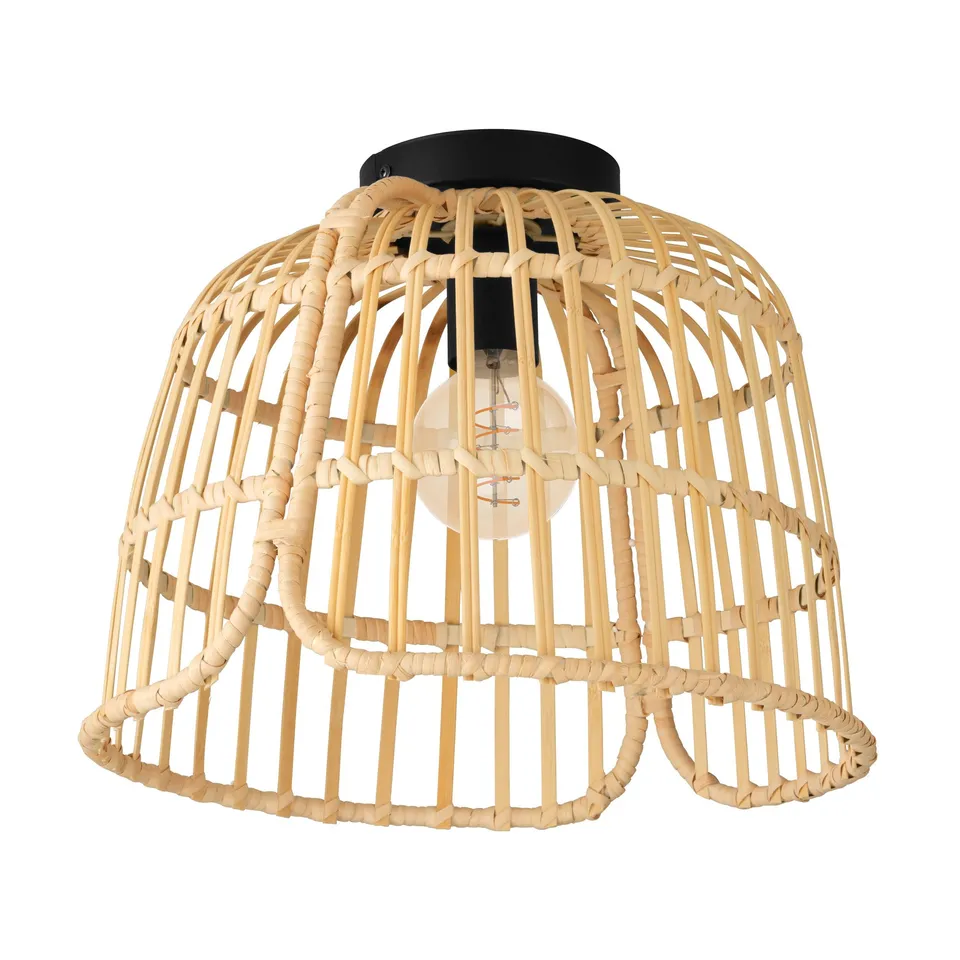 eglo-glyneath-deckenleuchte-boho-rattan-37-5-cm-schwarz-e27 image 1