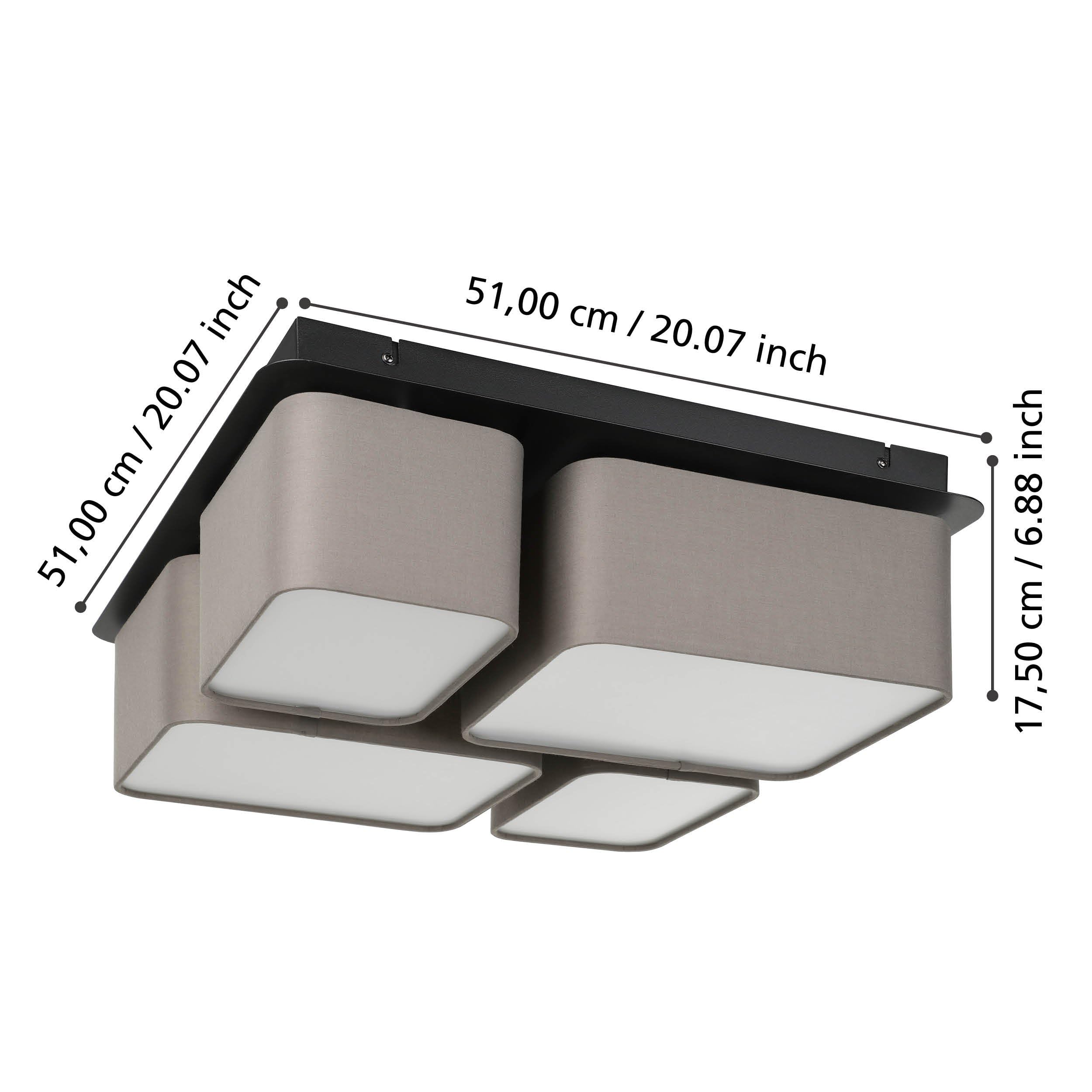 eglo-mordazo-deckenleuchte-4-flammig-51x51-cm-textil-anthrazit-braun-e27 image 3