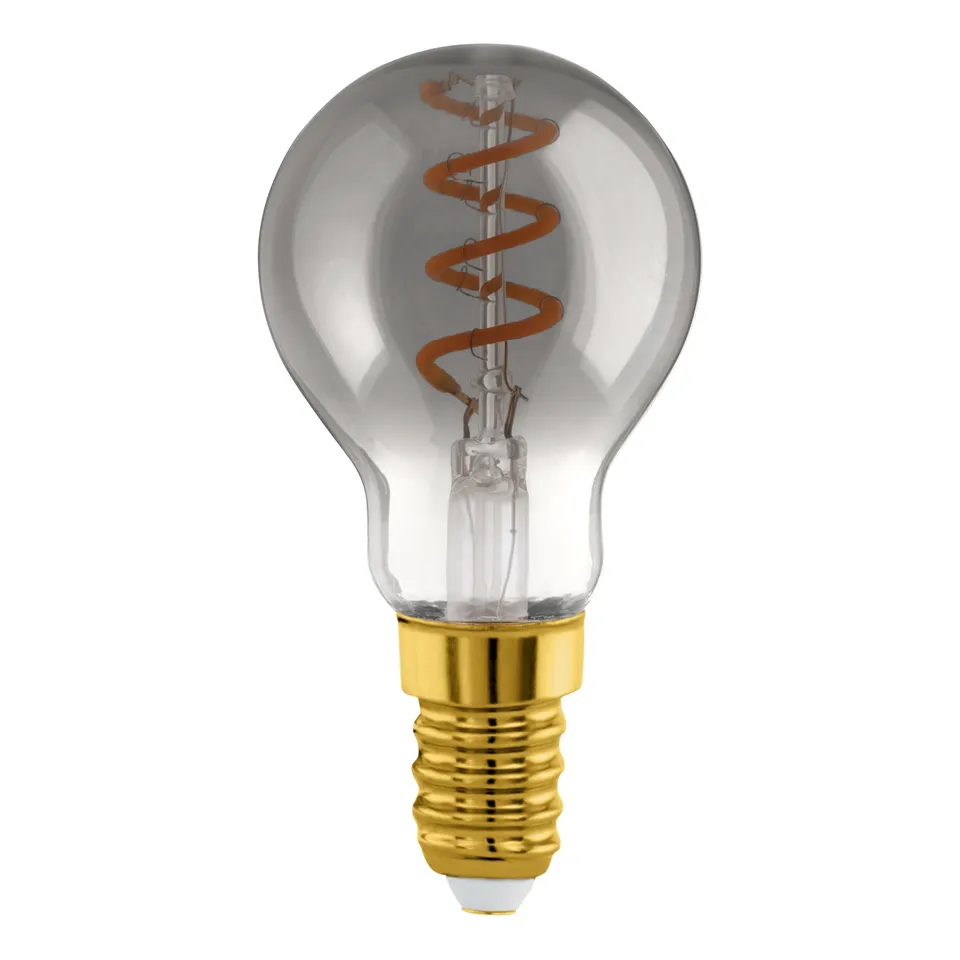 eglo-e14-spiral-vintage-p45-schwarz-transparent-4w-100lm-warmwei-2000k-dimmbar image 1