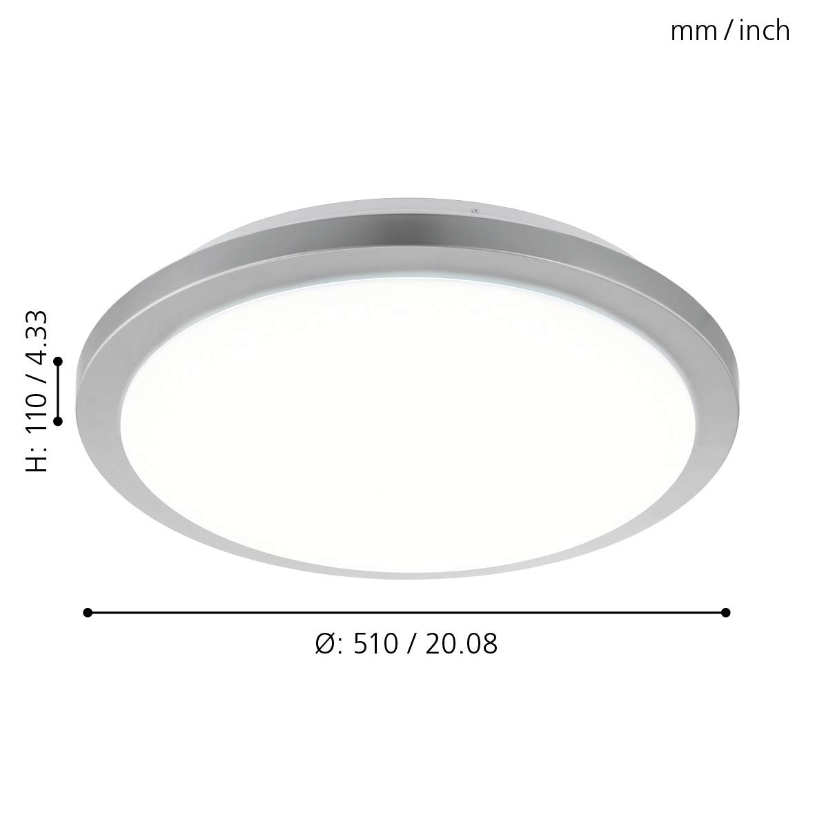 eglo-competa-st-led-deckenlampe-51-cm-dimmbar-wei-t-ne-einstellbar-silber-wei image 2