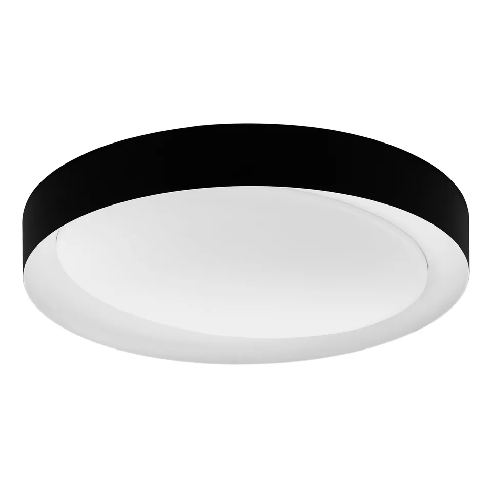 eglo-laurito-led-deckenleuchte-rund-mit-fernbedienung-schwarz-wei-49-cm image 1