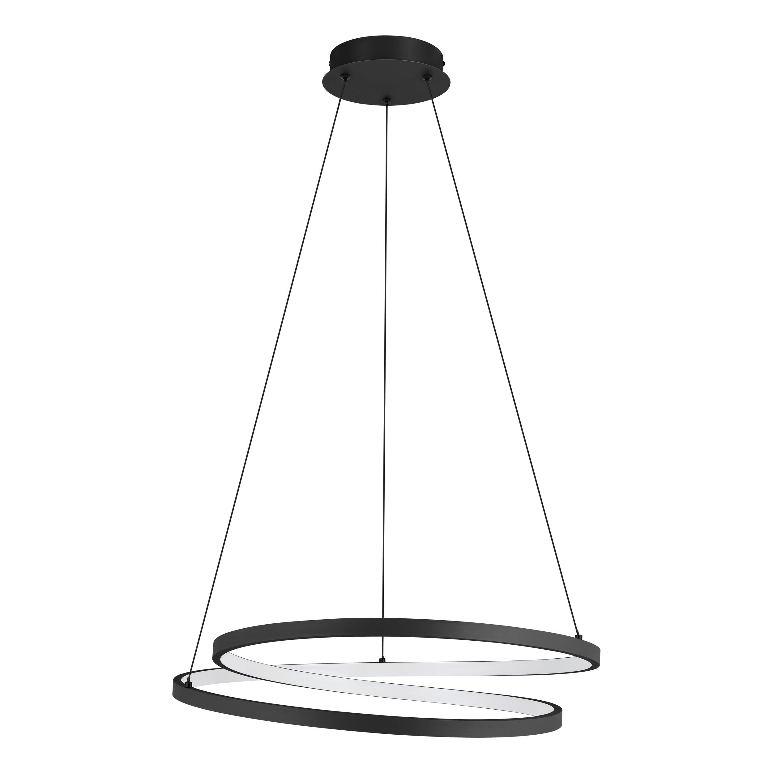 eglo-ruotale-led-pendelleuchte-55-cm-schwarz-wei-warmwei-esstisch image 1