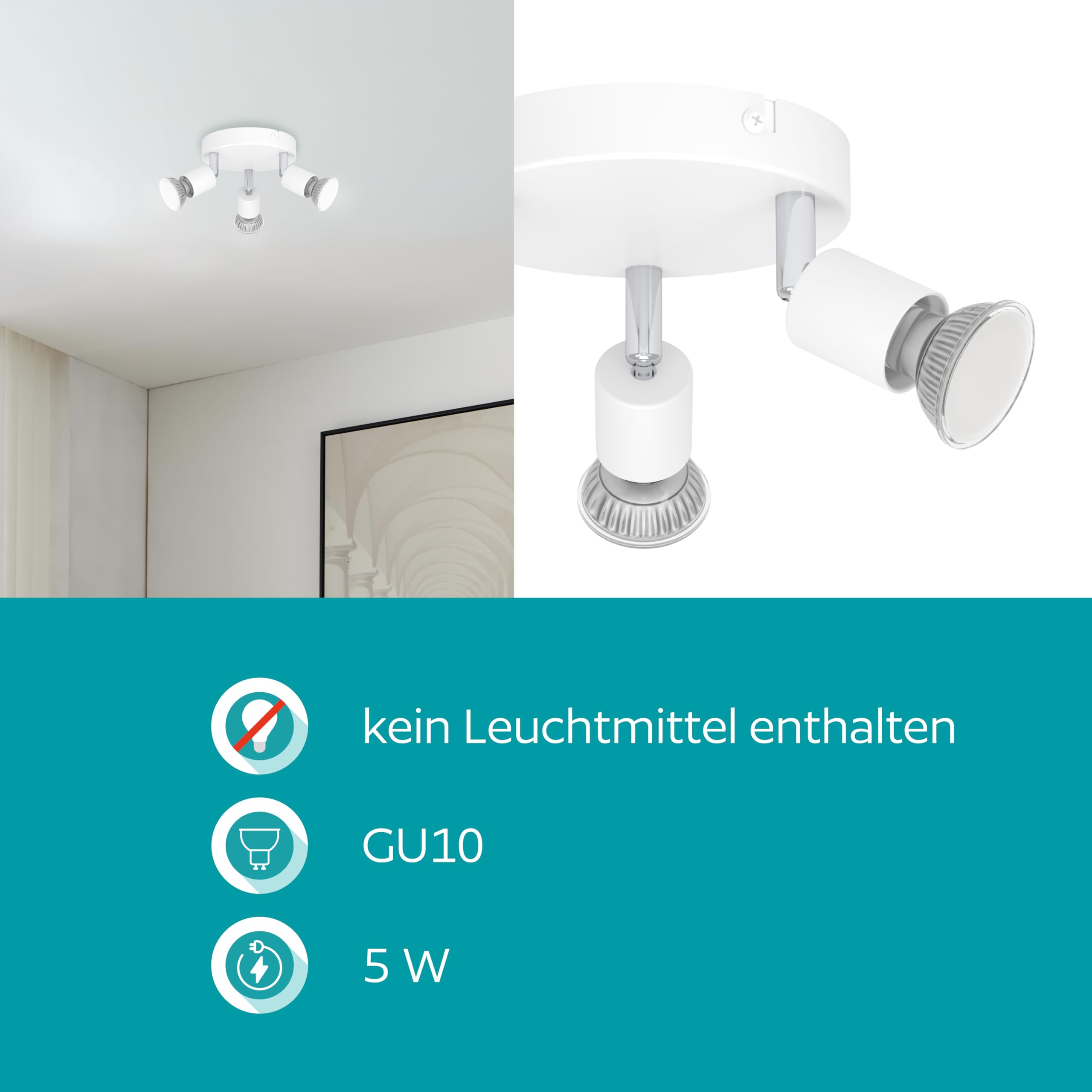 eglo-stecci-e-deckenlampe-3-flammig-spot-deckenstrahler-wei-gu10 image 4