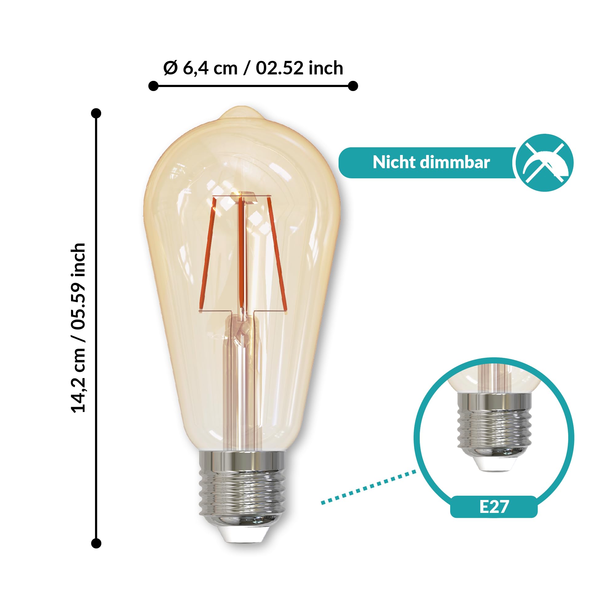eglo-e27-filament-led-3er-set-st64-edison-vintage-amber-4w-40w-2200k image 5
