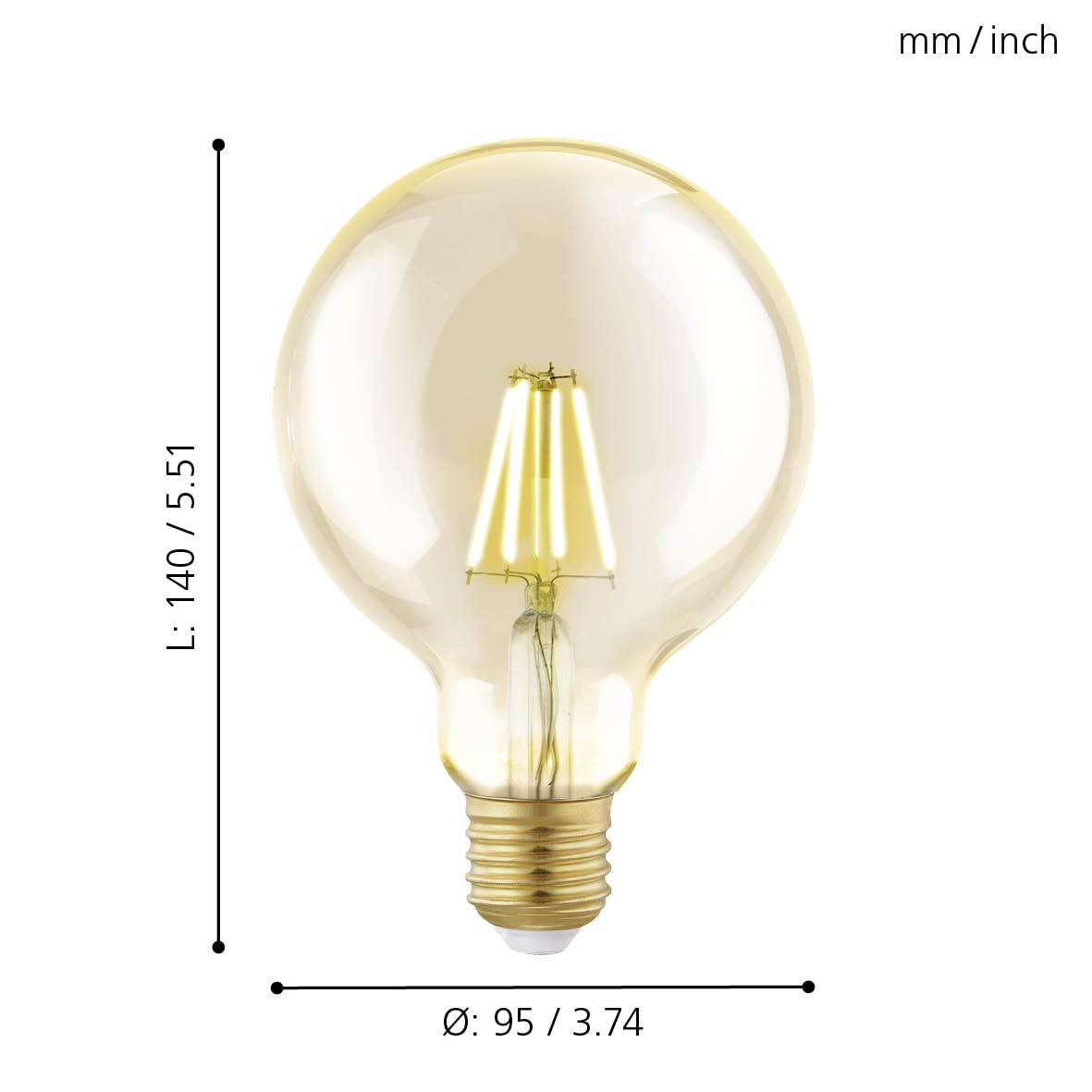 eglo-e27-amber-vintage-gl-hbirne-g95-globe-4w-2200k image 4