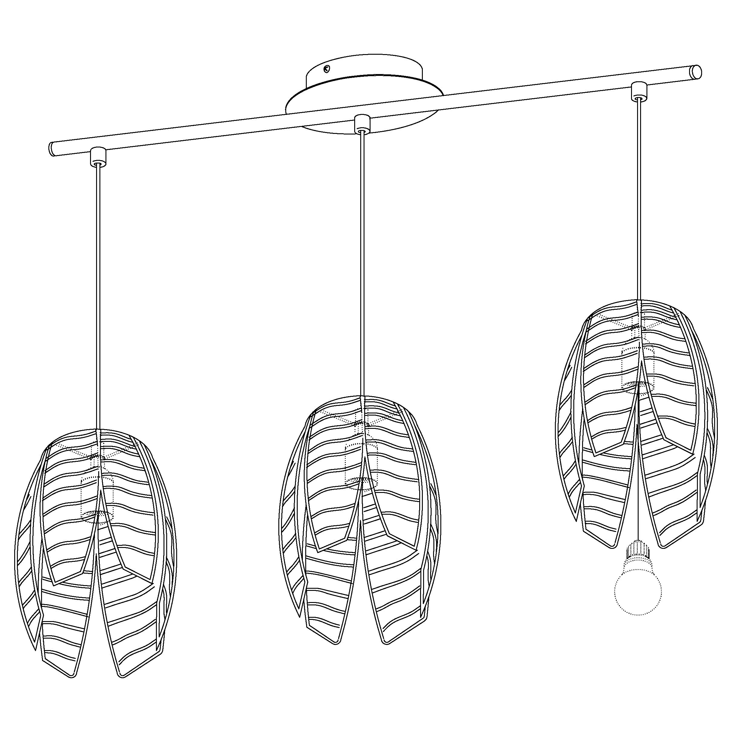 eglo-mongu-1-pendelleuchte-3-flammig-bast-natur-schwarz-e27 image 6