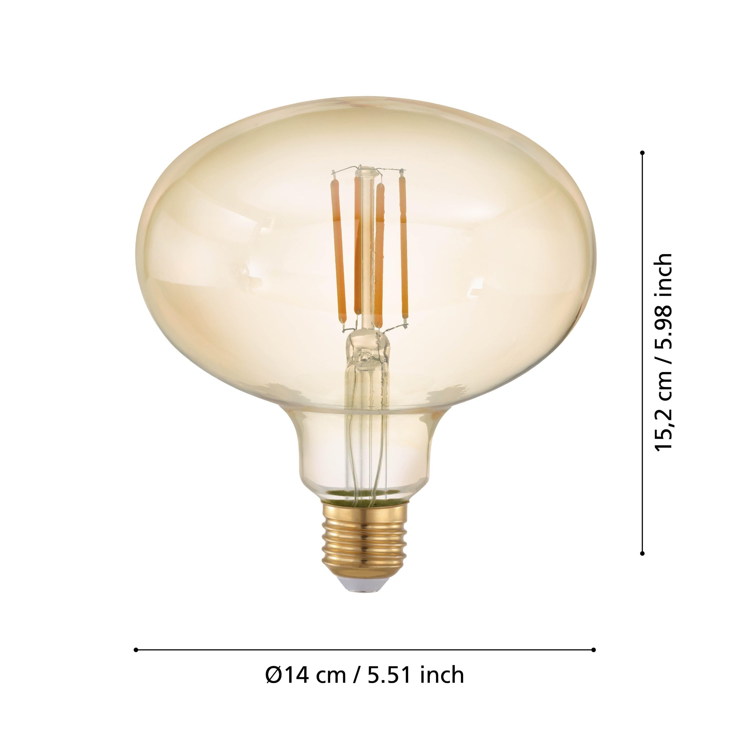 eglo-amber-vintage-led-gl-hbirne-e27-r140-mid-size-14-cm-dimmbar image 2