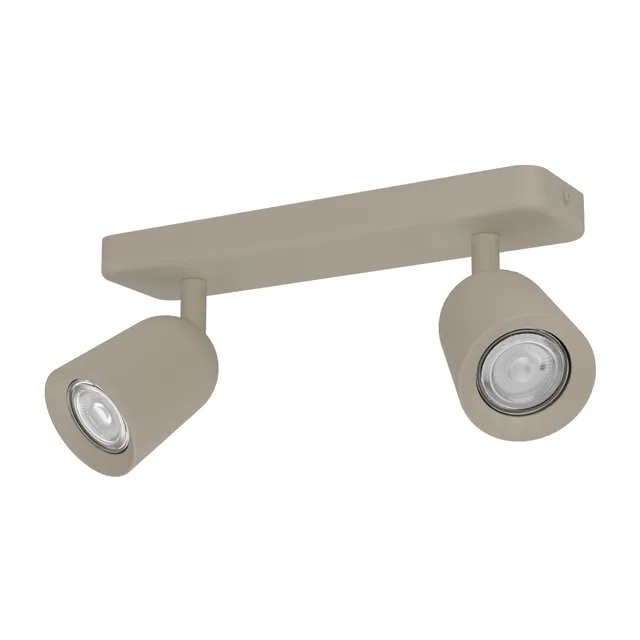 eglo-camaldoli-deckenlampe-2-flammig-spotbalken-sandfarben-30-cm-gu10 image 1
