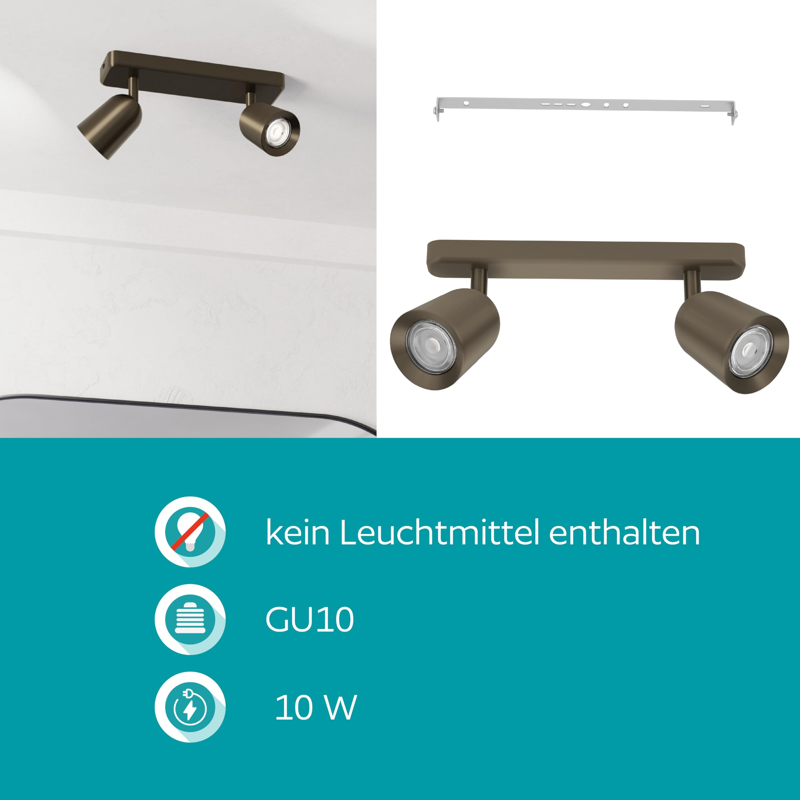 eglo-camaldoli-deckenstrahler-2-flammig-bronze-gu10-schwenkbar image 5