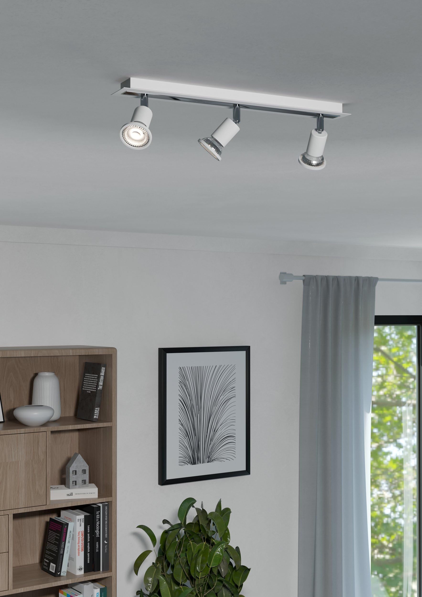eglo-sarria-deckenlampe-3-flammig-wei-chrom-gu10-inkl-leuchtmittel image 3