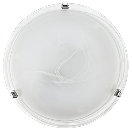 eglo-led-deckenlampe-alabasterglas-30-cm-glas-deckenleuchte-chrom-warmwei-3000k image 3