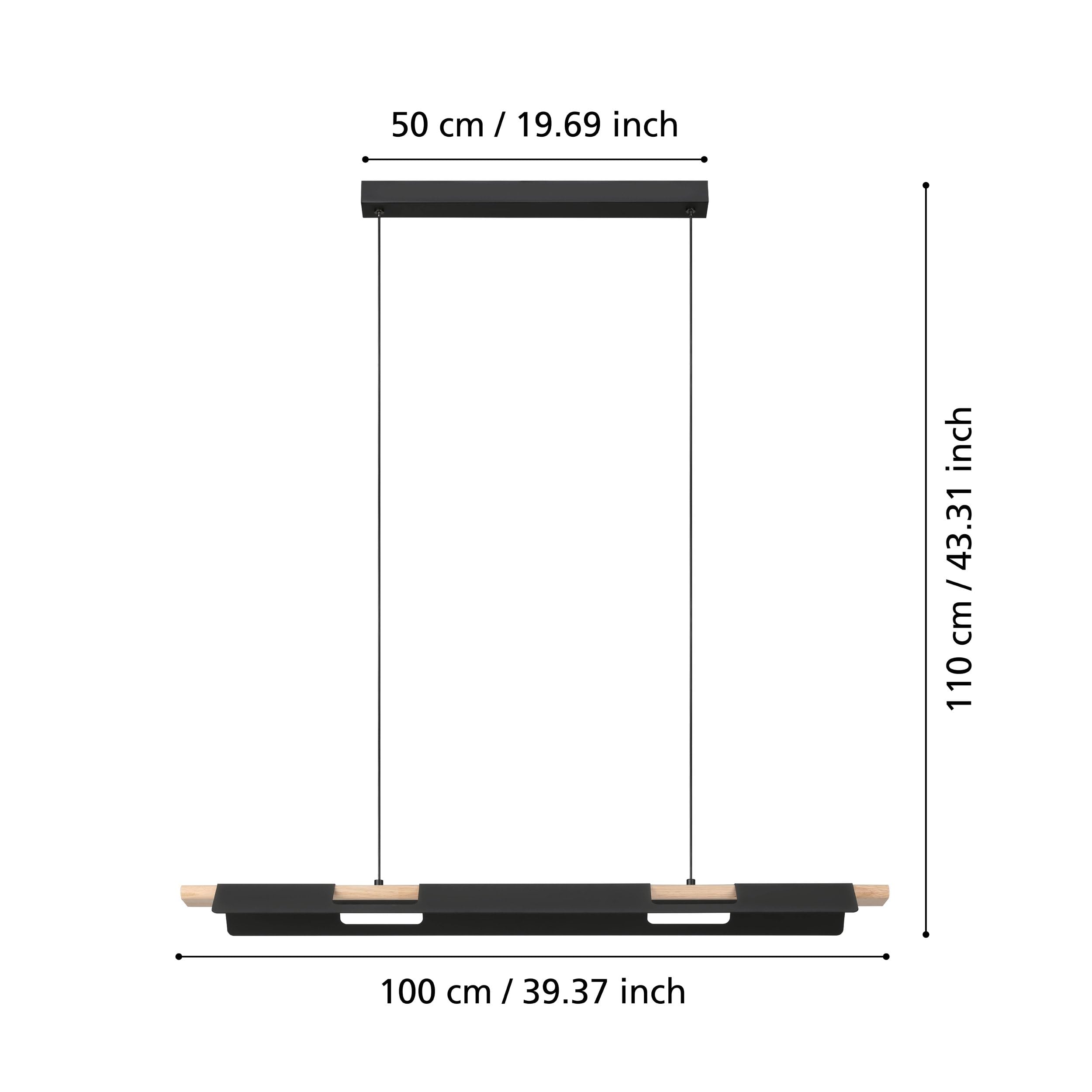 eglo-ermua-led-pendelleuchte-100-cm-schwarz-braun-wei-dimmbar image 5