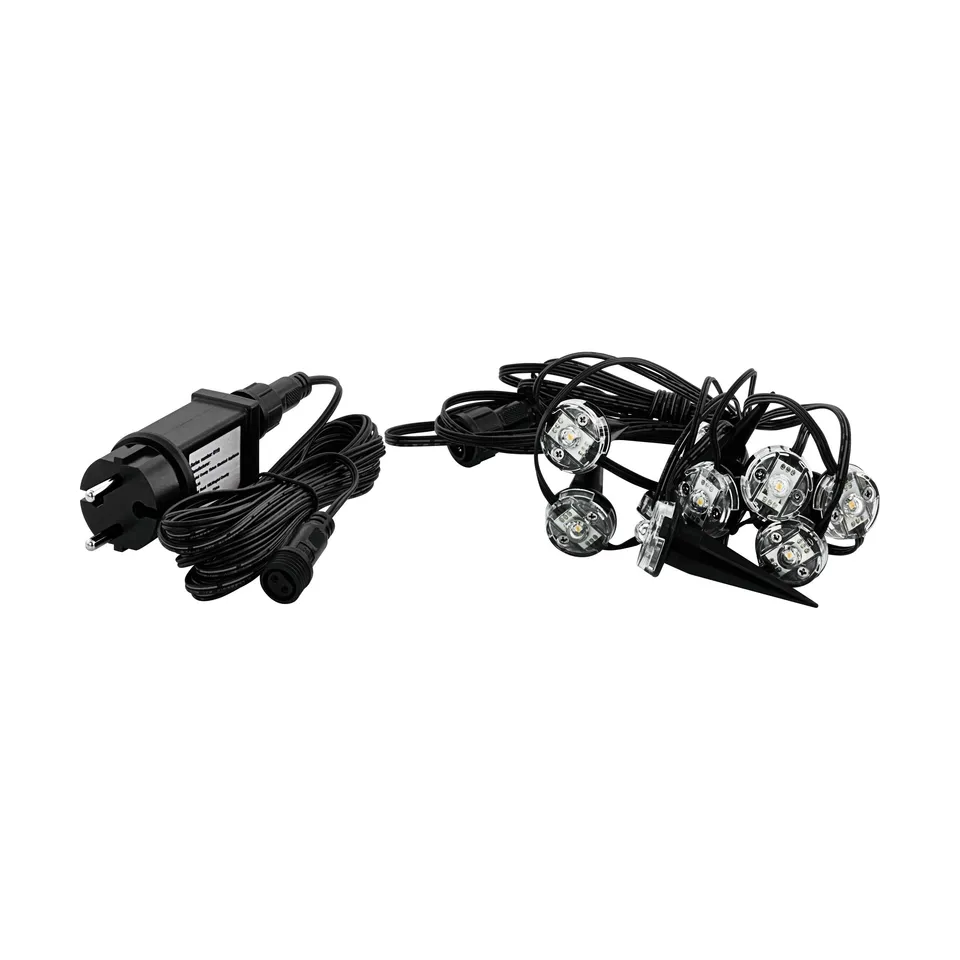 eglo-9-flammige-led-outdoor-erdspie-lichterkette-ip65-schwarz image 1