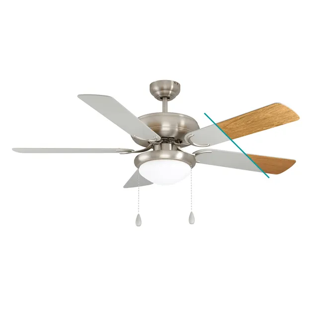 eglo-ballina-deckenventilator-mit-licht-132-cm-5-fl-gel-silber-eiche image 1